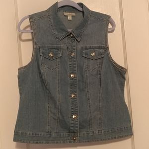 Dressbarn Women's Denim Vest- Size 14/16